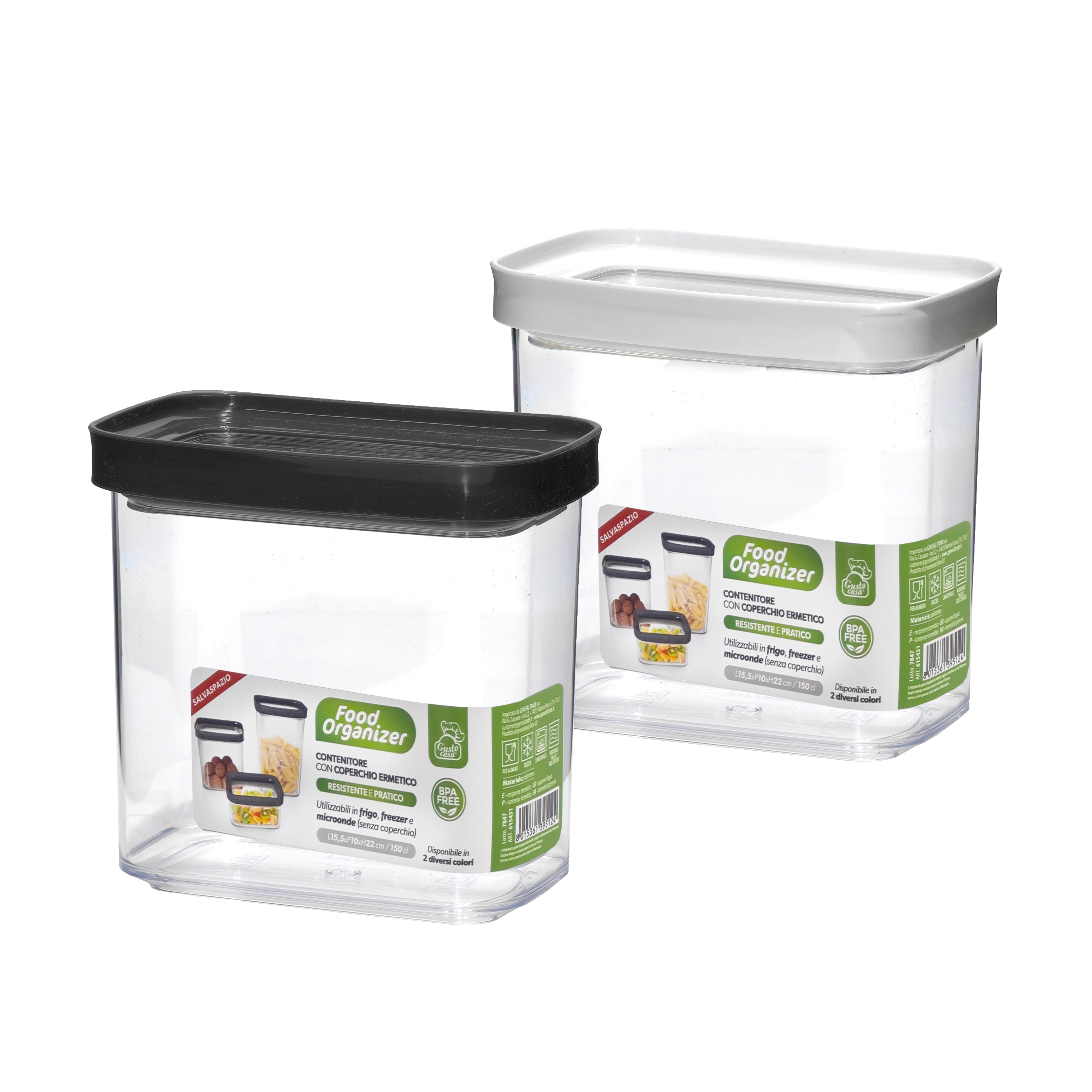 GUSTO CASA - Contenitore con coperchio ermetico Food Organizer 150 cl
